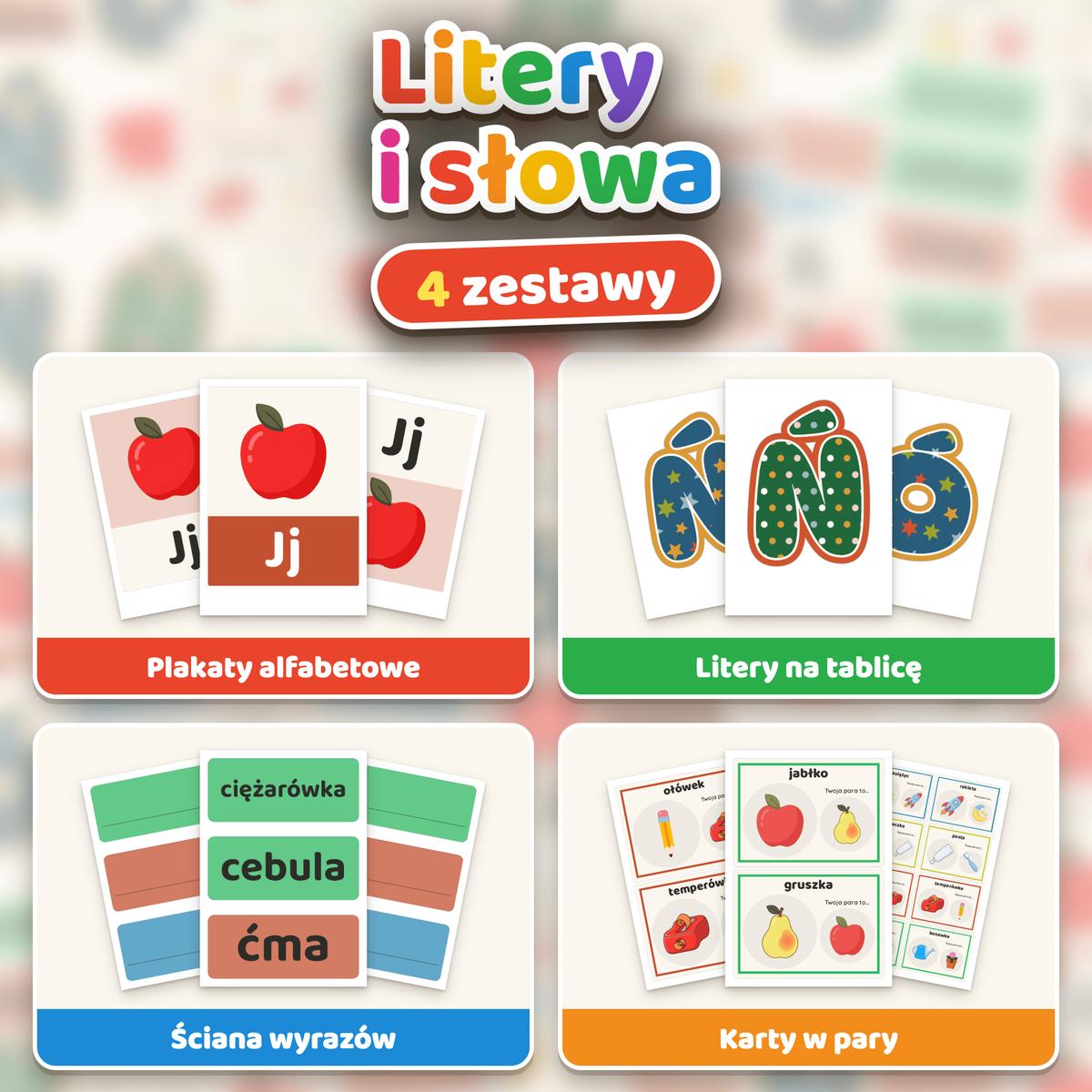 Litery i słowa: wszystkie zestawy