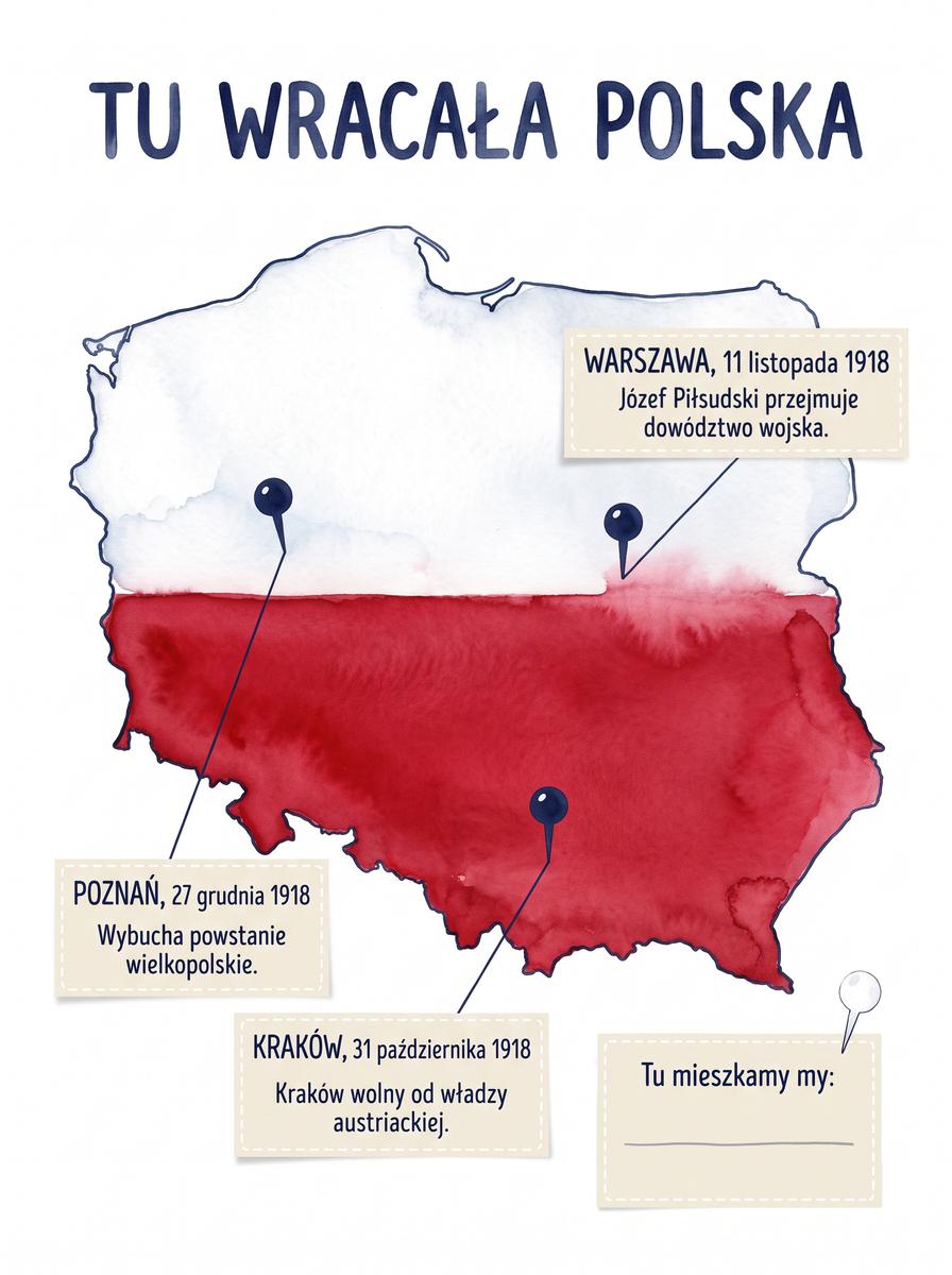 Mapa „Tu wracała Polska”