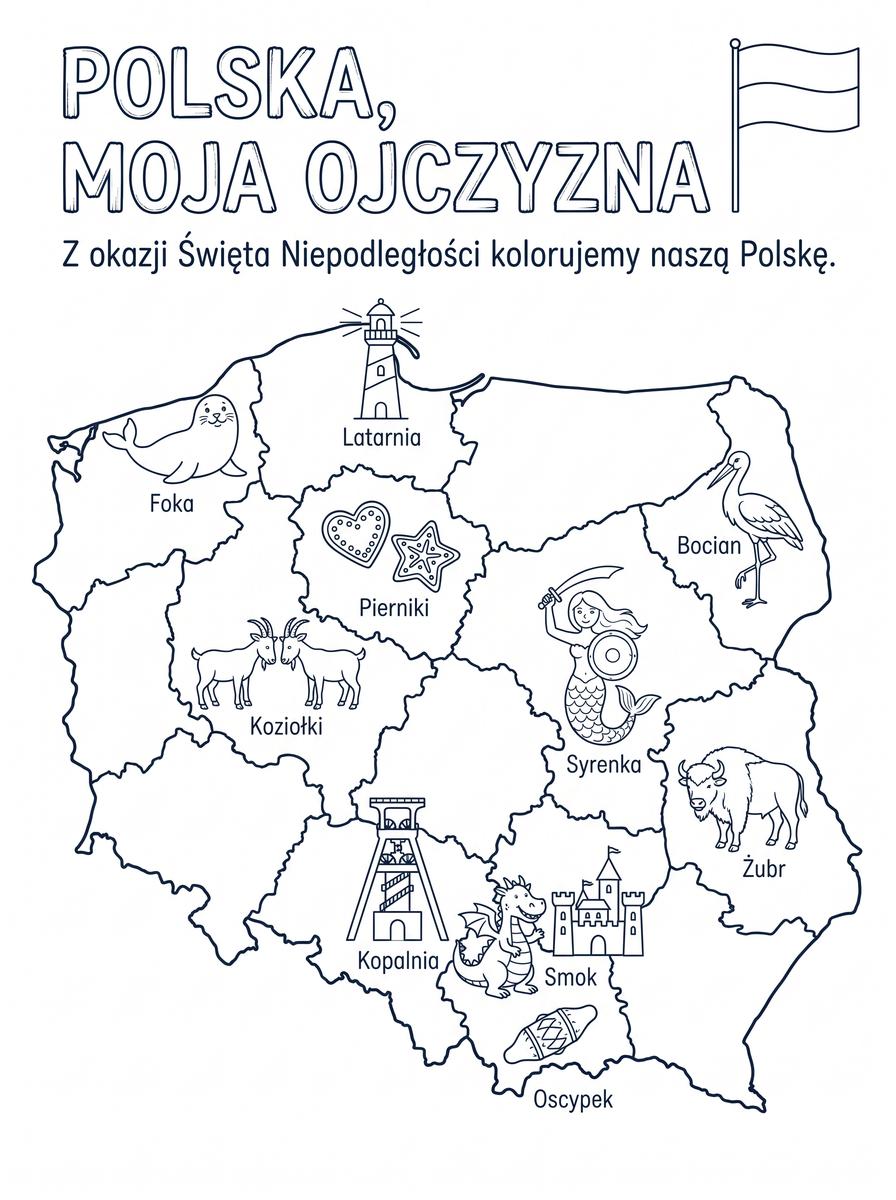 Kolorowanka „Polska, moja ojczyzna”